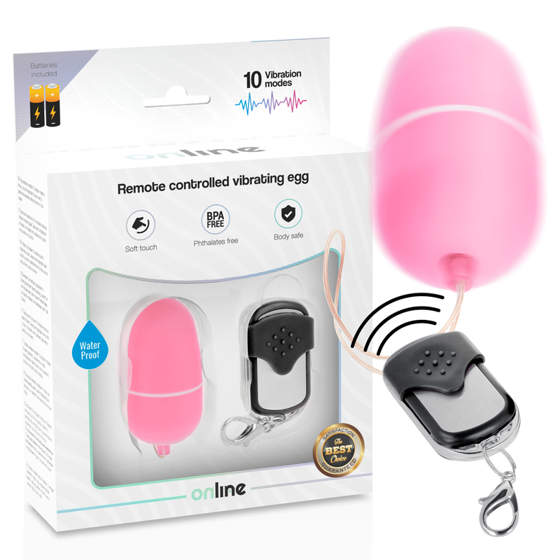 Comprar ONLINE Huevo Vibrador Control Remoto Rosa – Diseño Ergonómico Para Placer Discreto-Noxtic