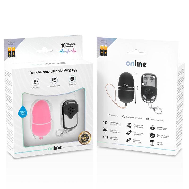 Comprar ONLINE Huevo Vibrador Control Remoto Rosa – Diseño Ergonómico Para Placer Discreto-Noxtic
