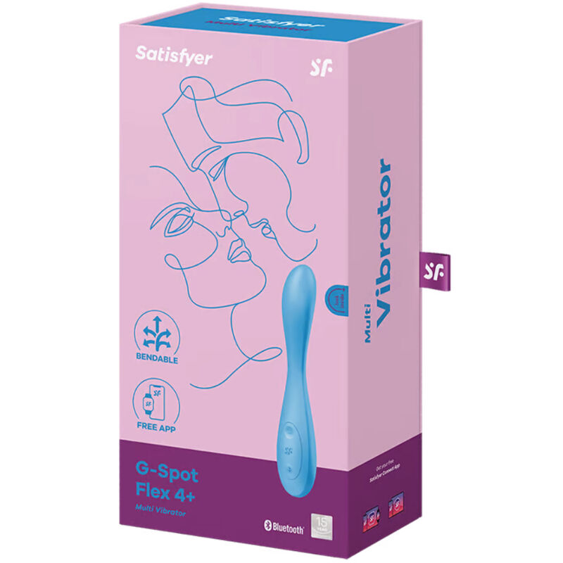Comprar Satisfyer G-Spot Flex 4 Plus Azul – Vibrador Recargable Con Conexión App Para Experiencia Sensorial-Noxtic