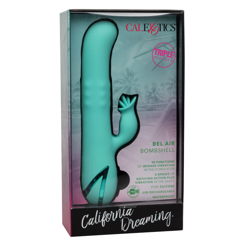 Comprar CALEXOTICS Bel Air Bombshell Verde Claro – Vibrador Recargable Con Diseño Ergonómico Para Placer Intimo-Noxtic