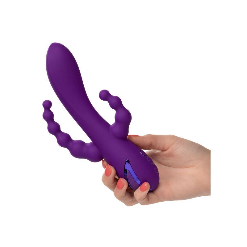 Comprar CALEXOTICS Long Beach Bootylicious Purple – Masajeador Con Diseño Curvado Para Placer Potente-Noxtic