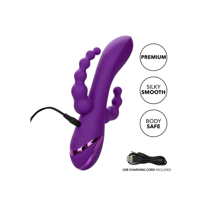 Comprar CALEXOTICS Long Beach Bootylicious Purple – Masajeador Con Diseño Curvado Para Placer Potente-Noxtic