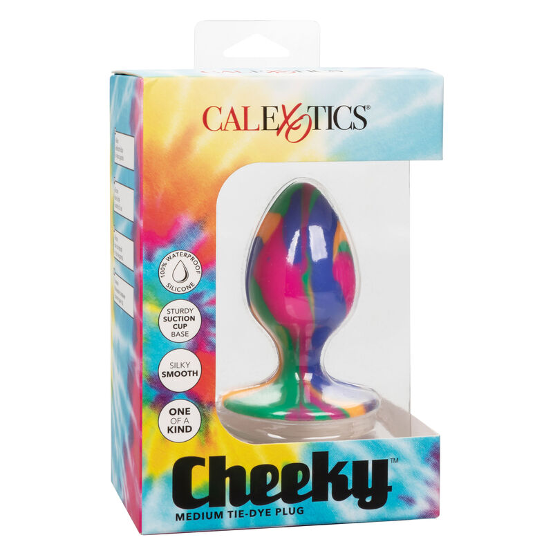 Comprar CALEXOTICS Cheeky Medium Tie-Dye Plug – Plugs Anales De Silicona Con Diseño Colorido Y Ergonomía Perfecta-Noxtic