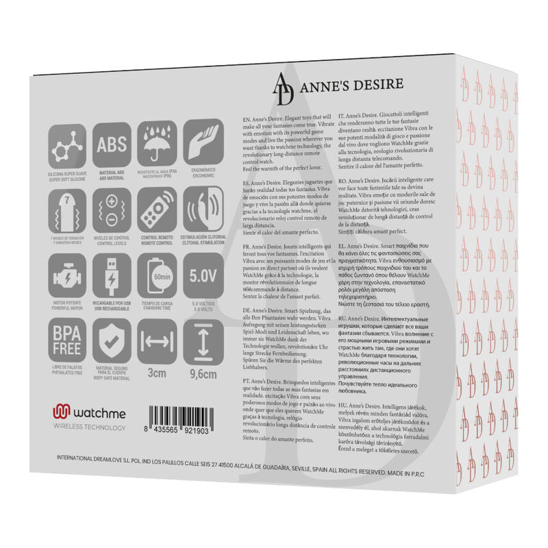 Comprar ANNE'S DESIRE Panty Pleasure Tecnología Watchme Negro – Diseño Ergonómico Para Placer Sensorial-Noxtic