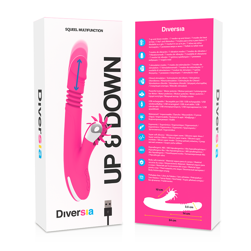 Comprar DIVERSIA Bunny Up and Down 24 Cm – Vibrador Recargable Con Diseño Ergonómico Y Potente Motor-Noxtic