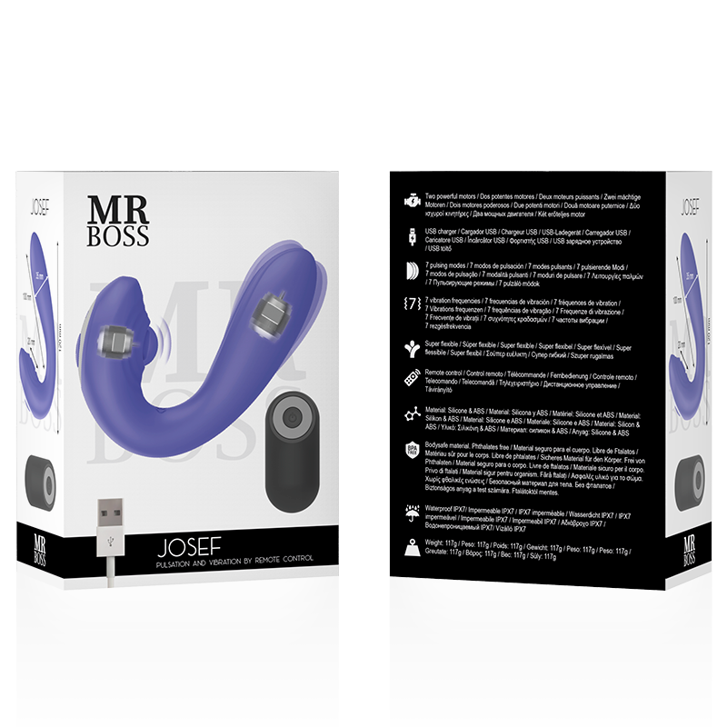 Comprar MR BOSS Josef Control Remoto De Pulsación Y Vibración – Vibrador Recargable Para Experiencias De Bienestar En Pareja-Noxtic