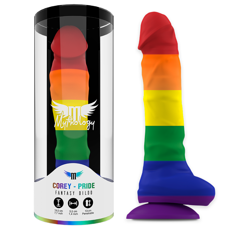 Comprar MYTHOLOGY Corey Pride Dildo L – Silicona Médica Con Diseño Vibrante Y Colorido-Noxtic