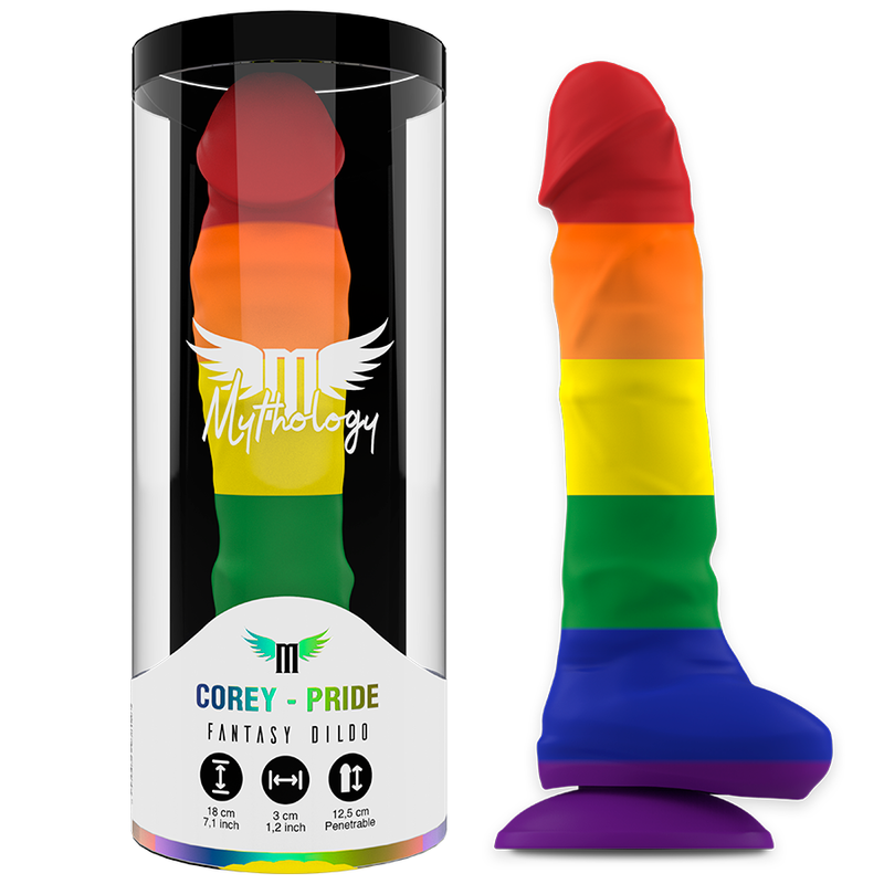 Comprar MYTHOLOGY Corey Pride Dildo M – Silicona Médica Para Una Experiencia Segura y Colorida-Noxtic