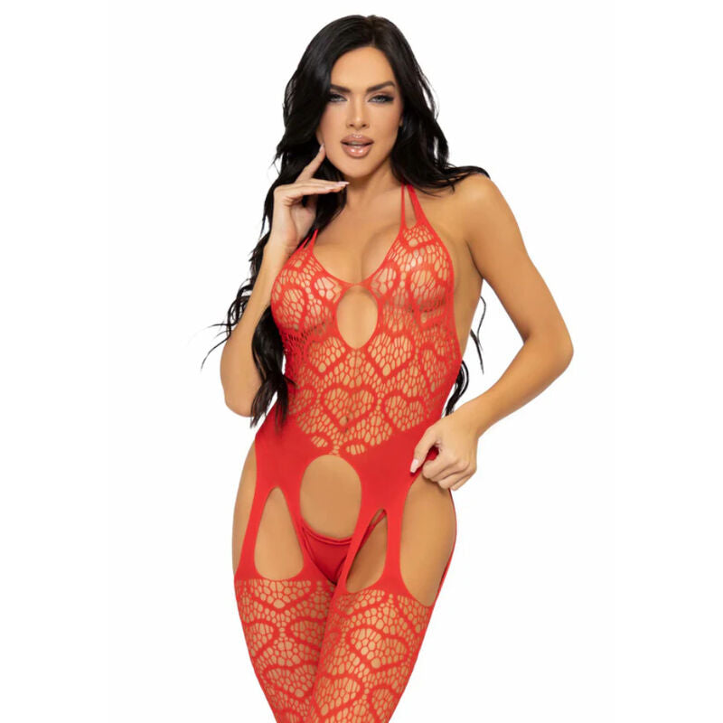 Comprar Leg Avenue Bodystocking De Red Con Tirantes Talla Única Negro – Diseño Elegante Que Realza Tu Silueta-Noxtic