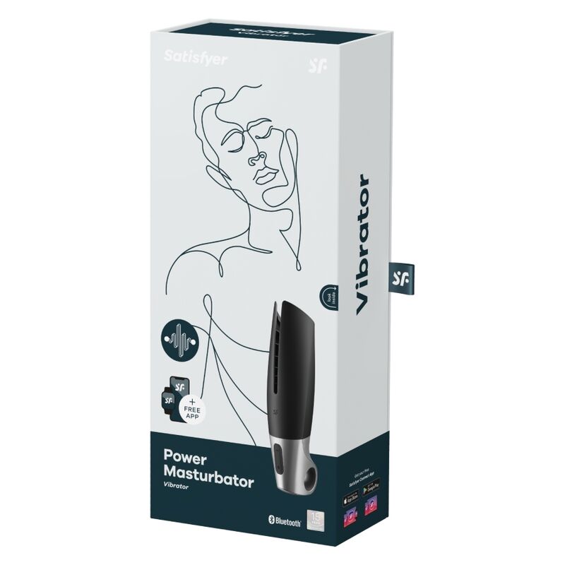 Comprar SATISFYER Power Masturbator Negro Y Plata – Estimulador Con Diseño Ergonómico Para Placer Intenso-Noxtic