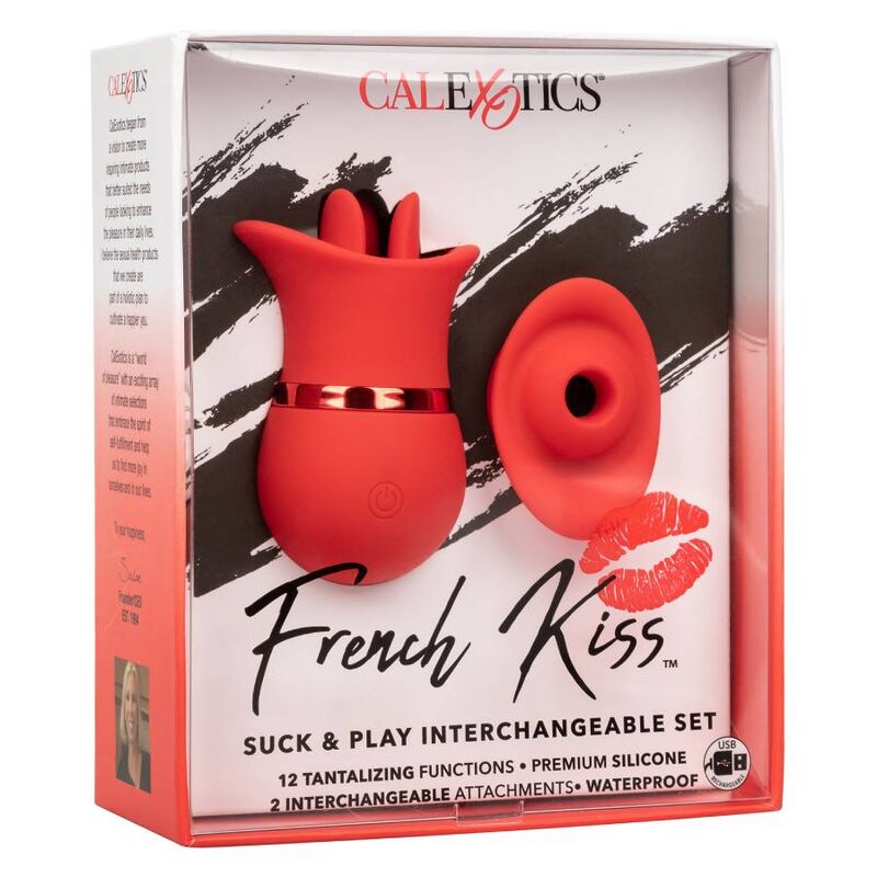 Comprar CALEXOTICS French Kiss Suck & Play Set – Conjunto Innovador Para Explorar Placer Intimo Con Diseño Moderno-Noxtic