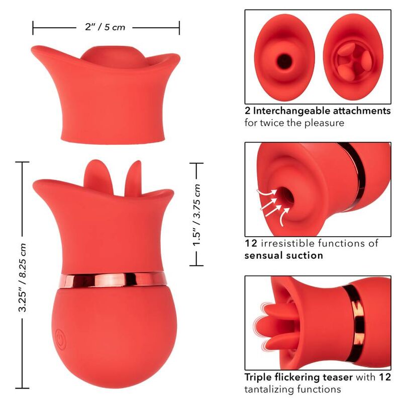 Comprar CALEXOTICS French Kiss Suck & Play Set – Conjunto Innovador Para Explorar Placer Intimo Con Diseño Moderno-Noxtic