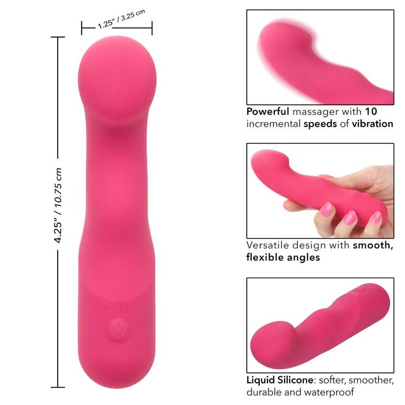 Comprar Calexotics Pixies Curvy Rosa – Vibrador Recargable Con Diseño Elegante Y Versátil-Noxtic
