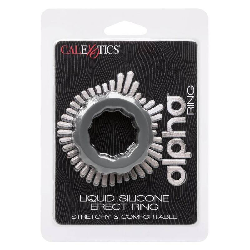 Comprar CALEXOTICS Alpha Erect Ring Gris – Diseño Confortable En Silicona Premium Para Placer Mejorado-Noxtic