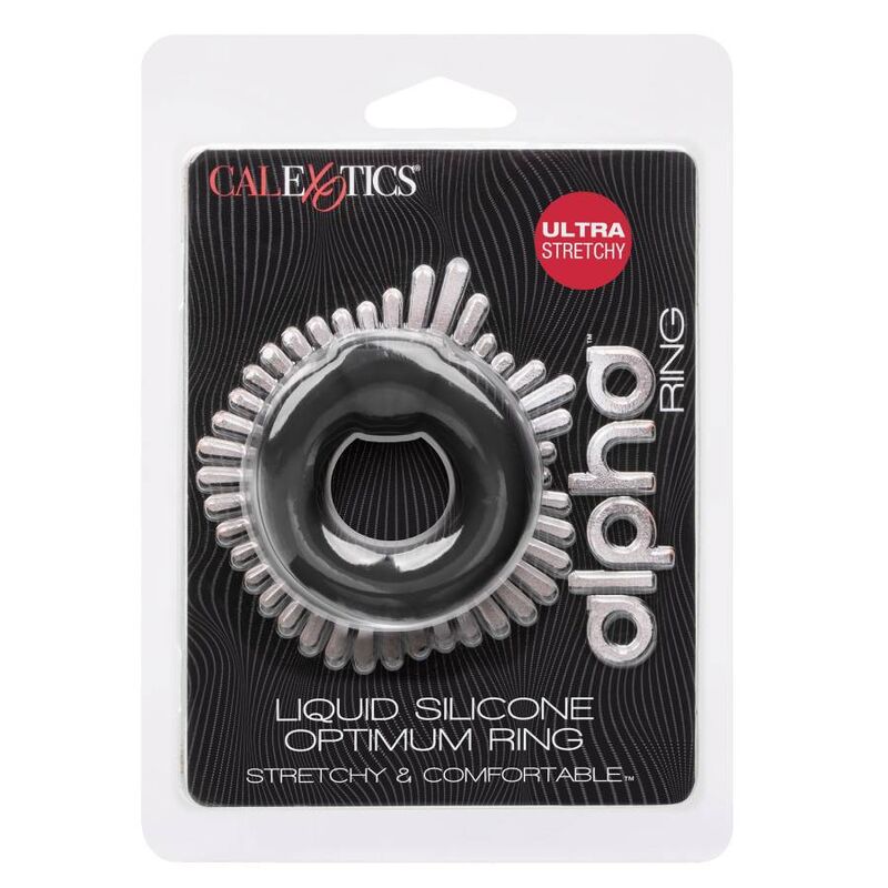Comprar CALEXOTICS Alpha Optimum Ring Negro – Anillo Ergonómico De Silicona Para Placer Reimaginado-Noxtic