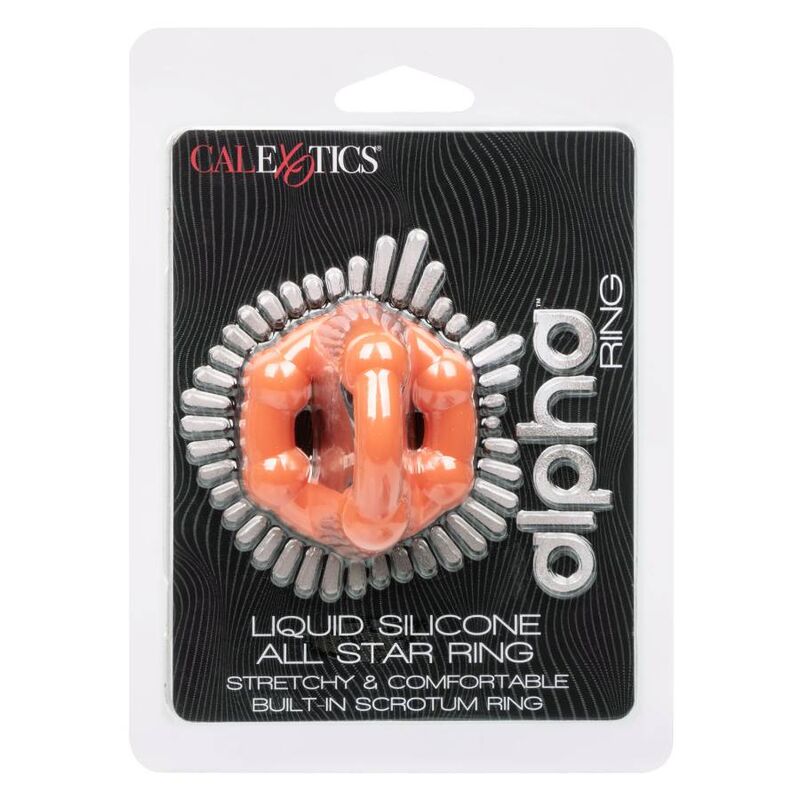 Comprar CALEXOTICS Alpha All Star Ring Naranja – Anillo Potenciador Con Diseño Elegante Para Placer Íntimo-Noxtic
