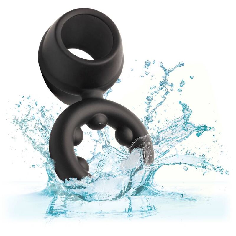 Comprar CALEXOTICS Alpha Dual Magnum Ring Negro – Anillo Doble Con Diseño Ergonómico Para Mayor Placer-Noxtic