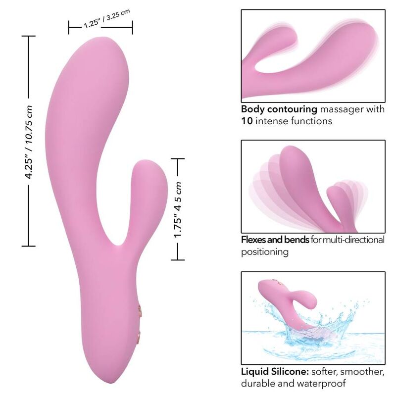 Comprar CALEXOTICS Contour Zoie Rosa – Vibrador Recargable Con Diseño Flexible Para Placer Personal-Noxtic