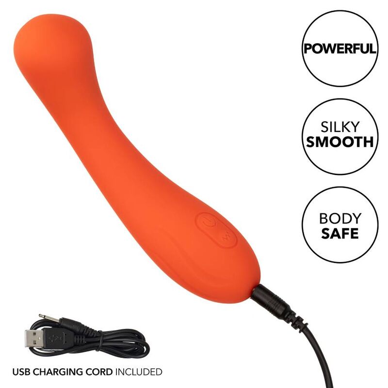 Comprar CALEXOTICS Stella G-Wand Naranja – Vibrador Recargable Con Diseño Curvilíneo Para Placer Intenso-Noxtic