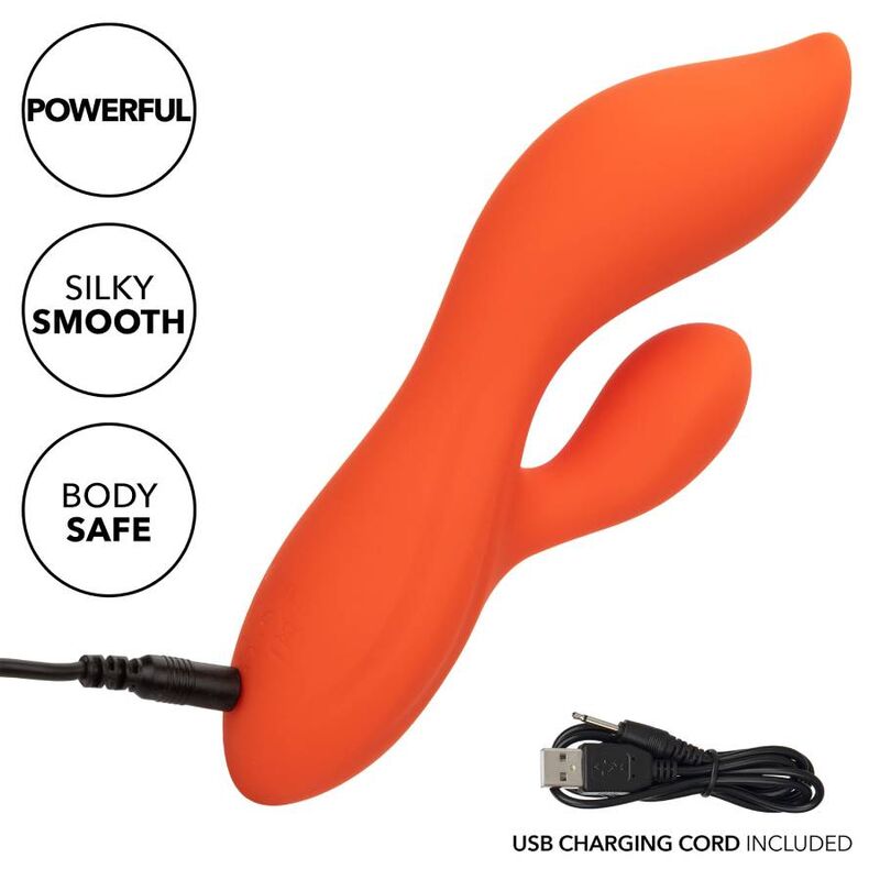 Comprar CALEXOTICS Stella Dual Teaser Naranja – Juguete Erótico De Silicona Con Diseño Elegante-Noxtic