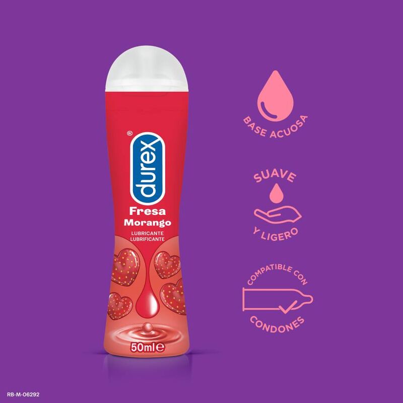 Comprar Durex Lubricante Play Fresa 50 Ml – Lubricante Sabor Frutal Para Mayor Placer Sensual-Noxtic