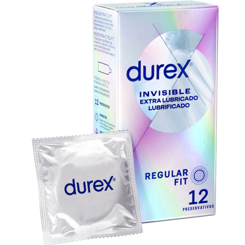 Comprar DUREX Invisible Extra Lubricado 12 Unidades – Preservativos Ultra Sensibles Para Mayor Placer-PRESERVATIVOS-Noxtic