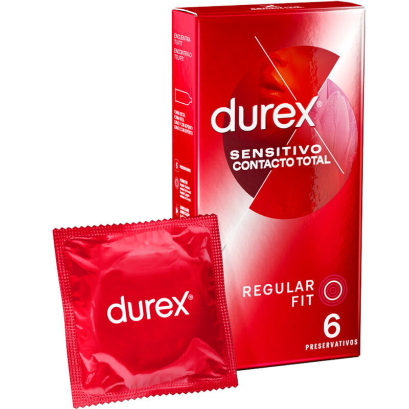 Comprar Durex Sensitivo Contacto Total 6 Unidades – Preservativos Ultra Finos Para Placer Inigualable-PRESERVATIVOS-Noxtic