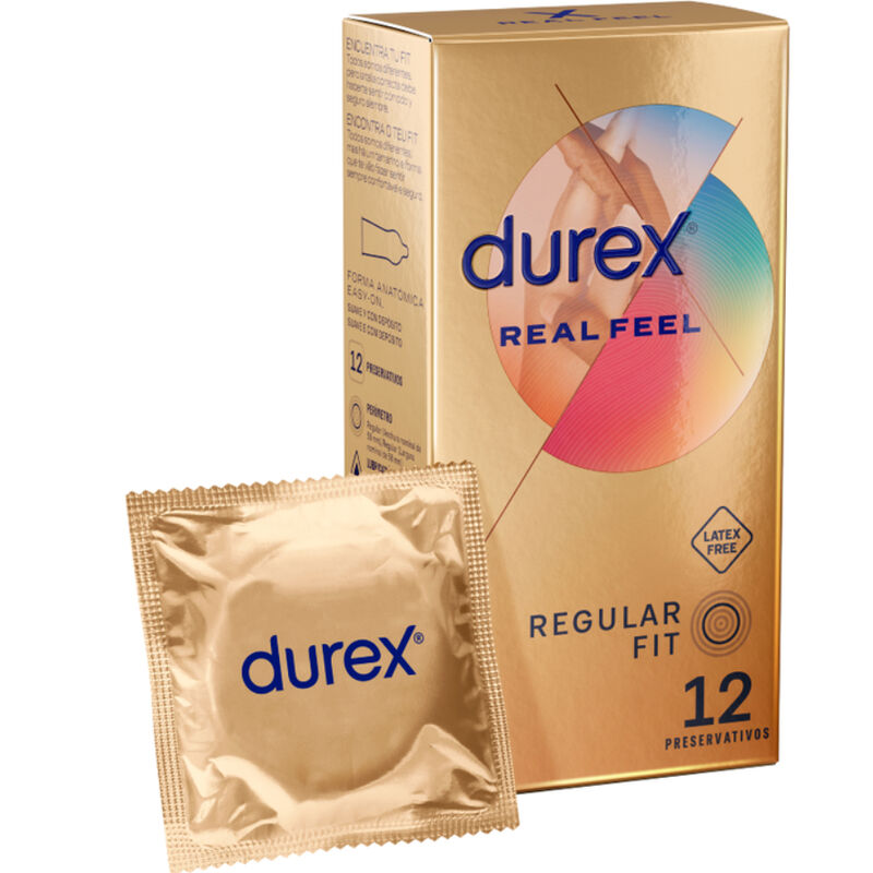 Comprar Durex Real Feel 12 Unidades – Preservativos Con Sensación Natural Para Placer Óptimo-PRESERVATIVOS-Noxtic