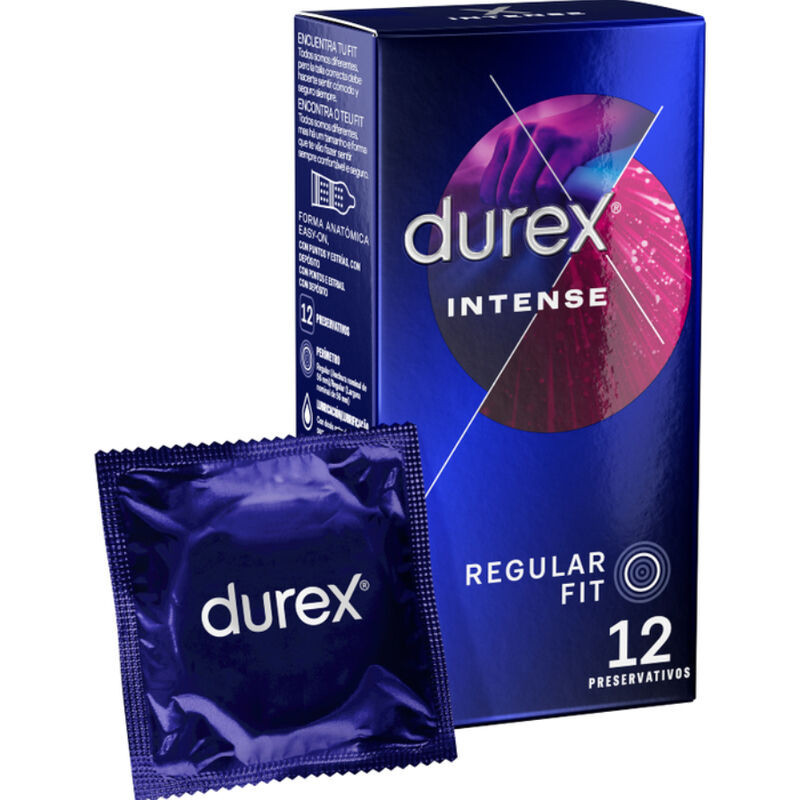 Comprar DUREX Intense Orgasmic 12 Unidades – Preservativos Con Diseño Anatómico Para Estimulación Aumentada-Noxtic