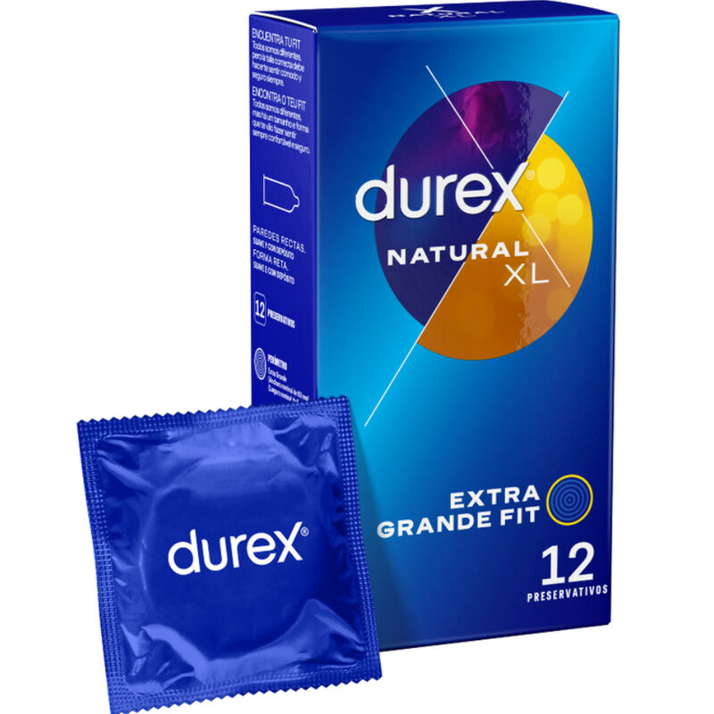 Comprar DUREX Natural XL 12 Unidades – Preservativos Extragrandes Para Máxima Comodidad y Sensibilidad-PRESERVATIVOS-Noxtic