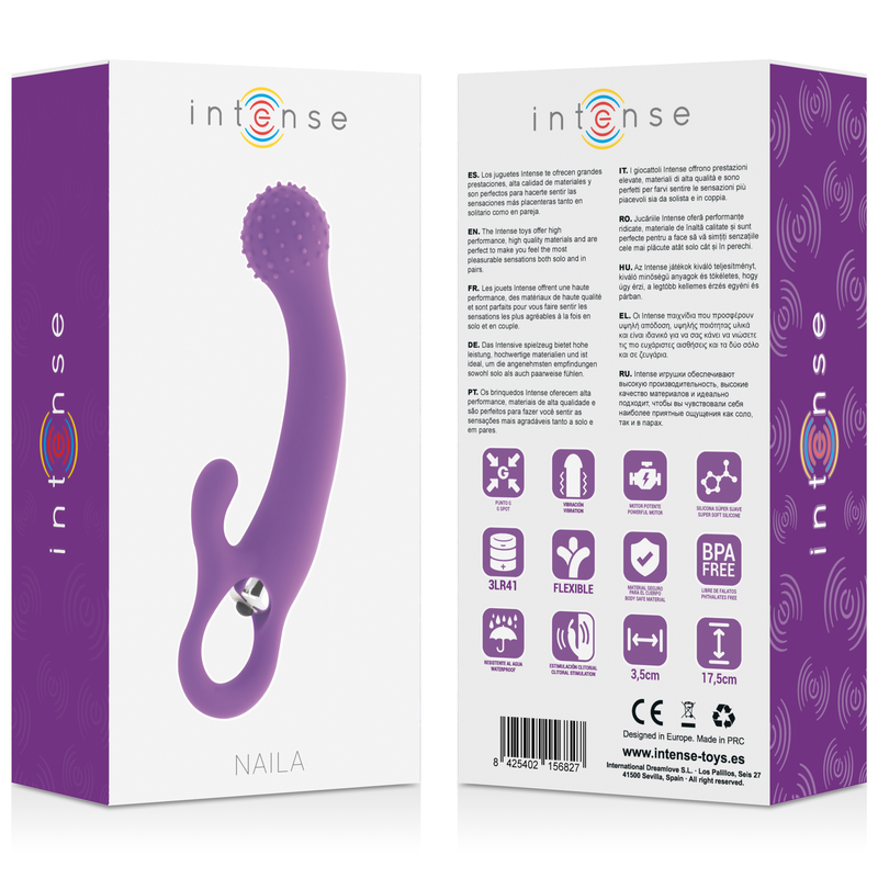 Comprar INTENSE Naila Vibrador De Silicona Lila – Diseño Ergonómico Para Placer Personalizado-Noxtic