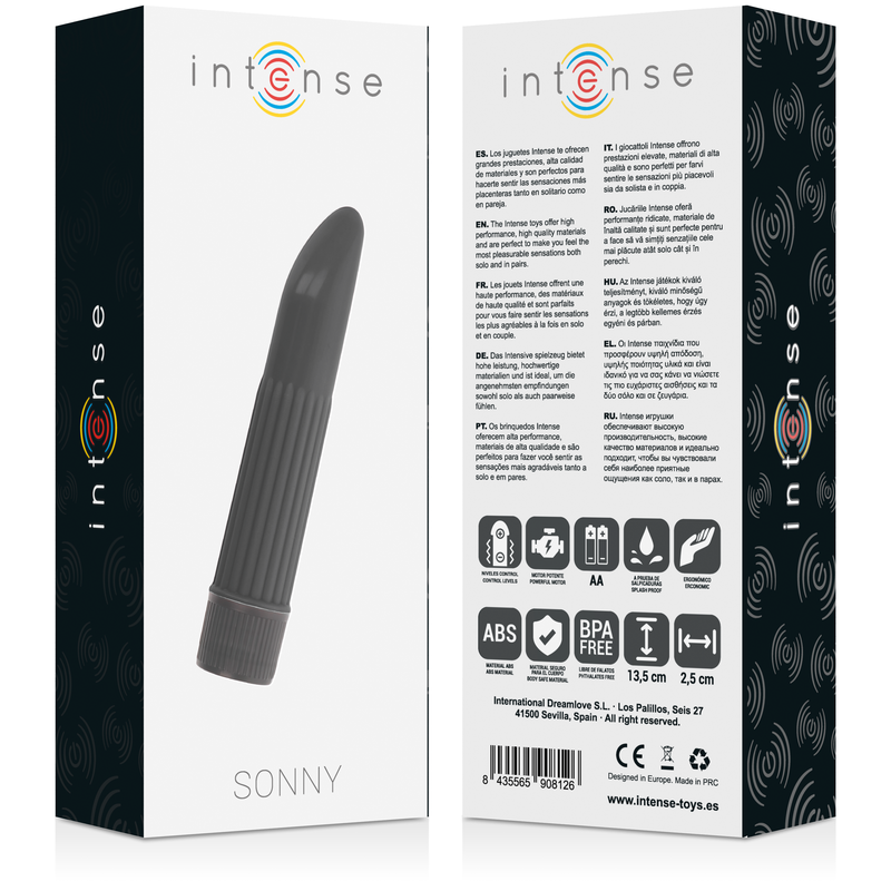 INTENSE Sonny Vibrador Negro – Diseño Curvo Para Identificar Zonas De Placer