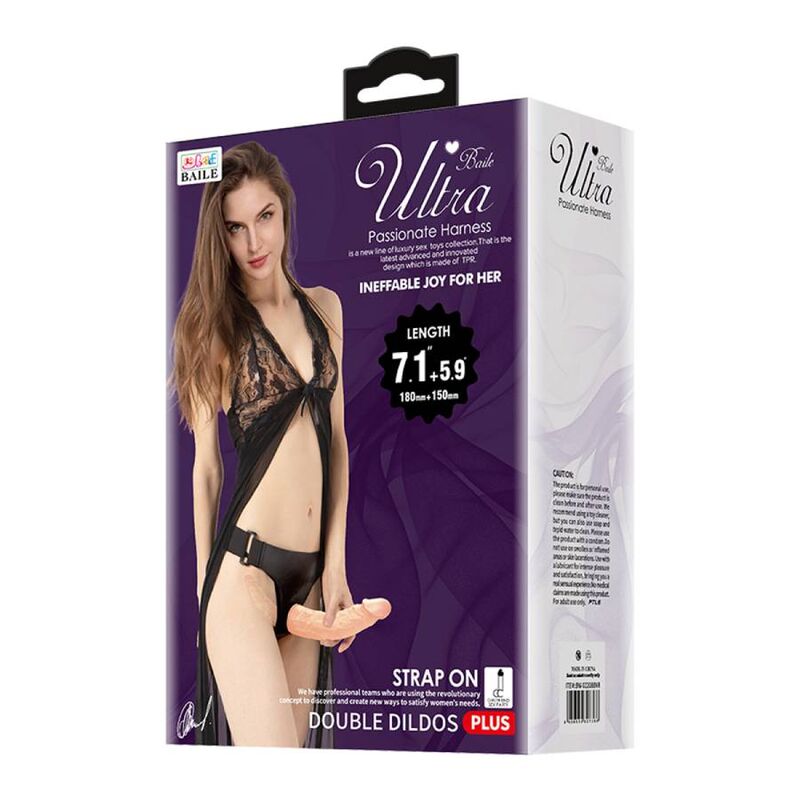 Comprar BAILE Ultra Passionate Harness Doble Dildos – Diseño Innovador Para Experiencias Compartidas-Noxtic