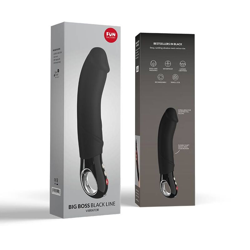 Comprar FUN FACTORY Big Boss Vibrador Negro – Diseño Elegante Para Elevada Sensación De Placer-Noxtic