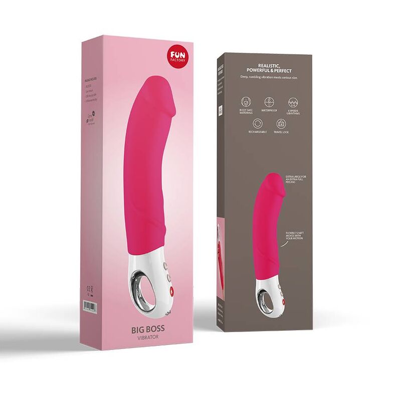 Comprar FUN FACTORY Big Boss G5 Rosa – Vibrador Recargable Con Potencia Intensa y Diseño Ergonómico-Noxtic