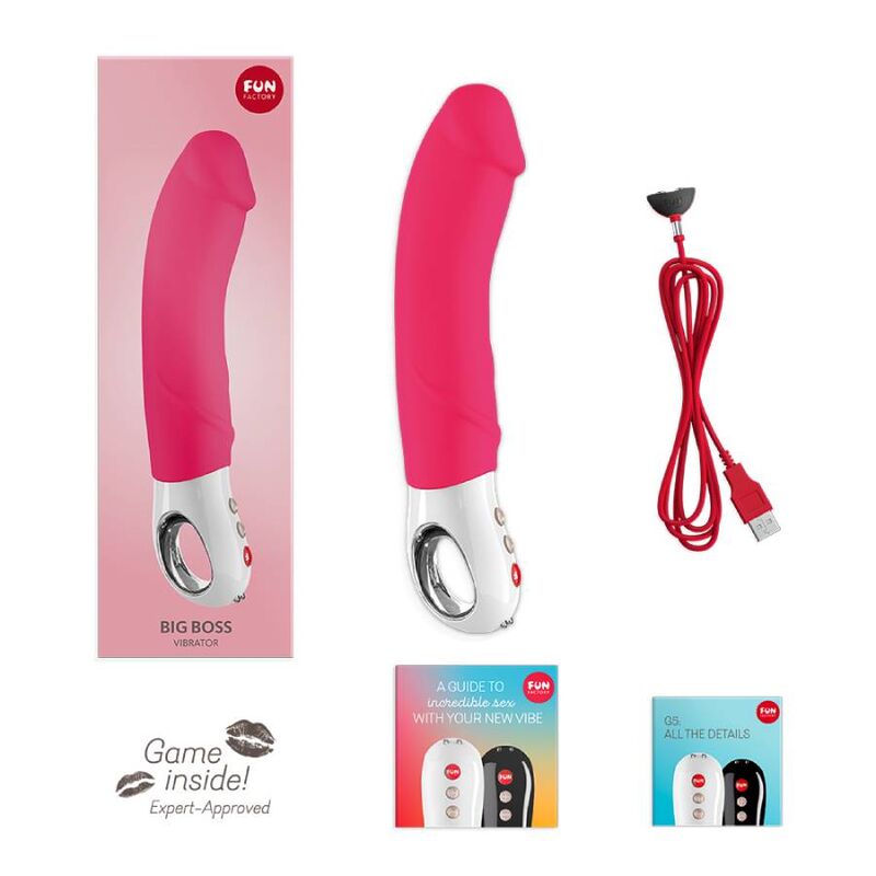 Comprar FUN FACTORY Big Boss G5 Rosa – Vibrador Recargable Con Potencia Intensa y Diseño Ergonómico-Noxtic