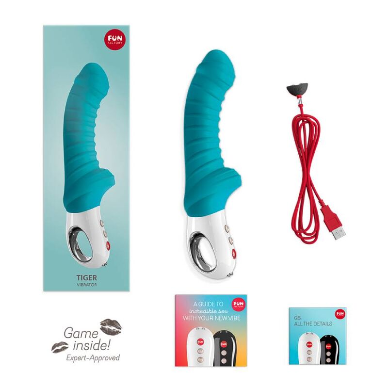 Comprar FUN FACTORY Tiger G5 Vibrador Petrol – Vibrador Recargable Con Diseño Ergonómico Para Placer Intenso-Noxtic