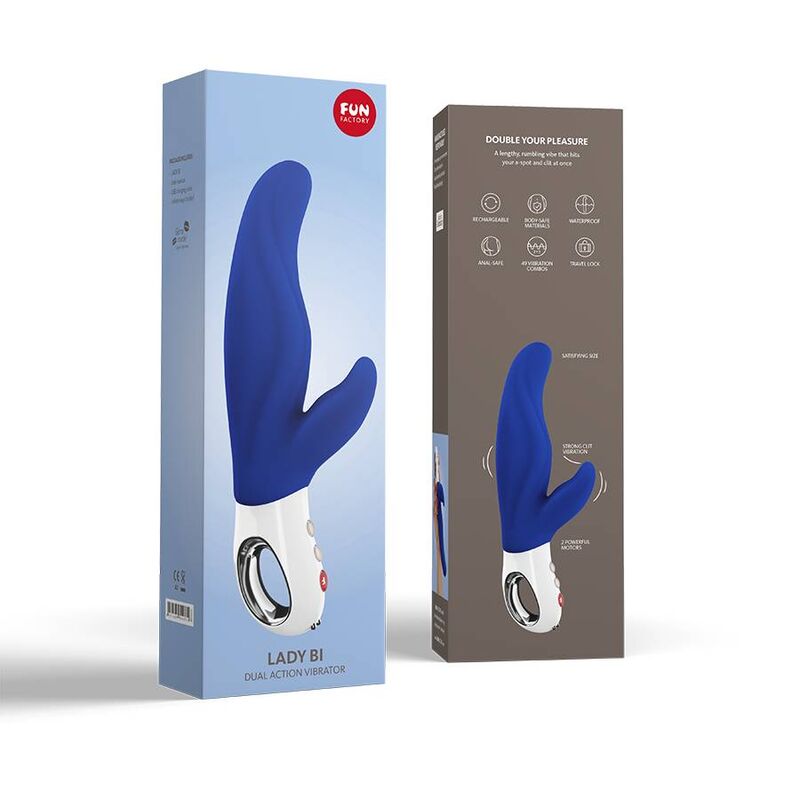 Comprar FUN FACTORY Lady Bi Dual Vibrador Ultramarín – Estimulador Recargable Con Potente Sensación Dual-Noxtic
