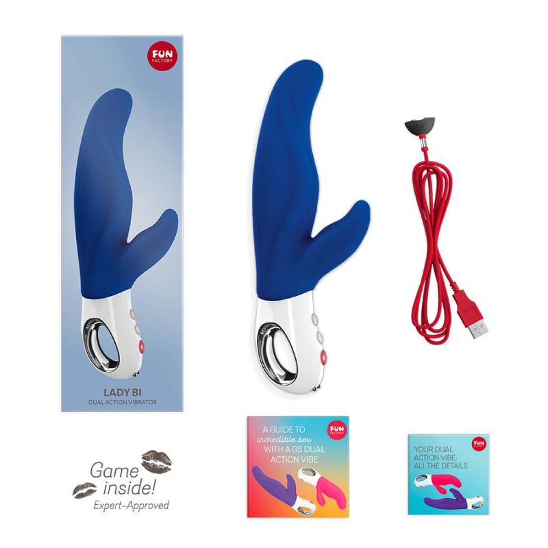 Comprar FUN FACTORY Lady Bi Dual Vibrador Ultramarín – Estimulador Recargable Con Potente Sensación Dual-Noxtic