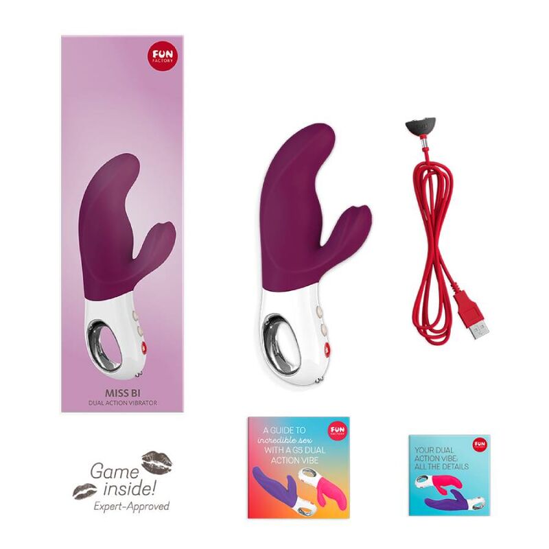 Comprar FUN FACTORY Miss Bi Dual Vibrador Blanco – Estimulación Doble Con Diseño Ergonómico y Silicona Médica-Noxtic