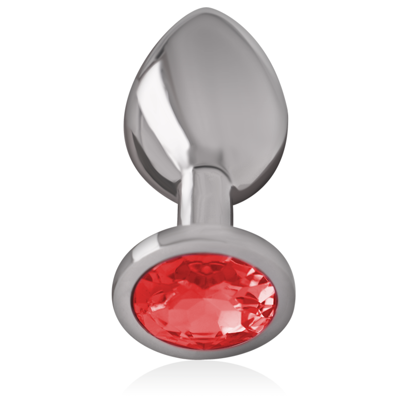 Comprar INTENSE Plug Anal Metal Con Cristal Rojo Talla L – Diseño Elegante Para Bienestar Sensual-Noxtic
