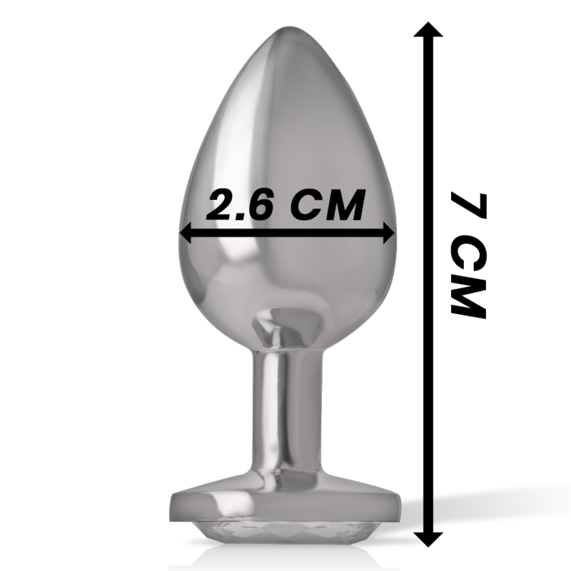 Comprar INTENSE Plug Anal Metal Con Cristal Plata Talla S – Diseño Elegante Para Placer Sensorial-Noxtic