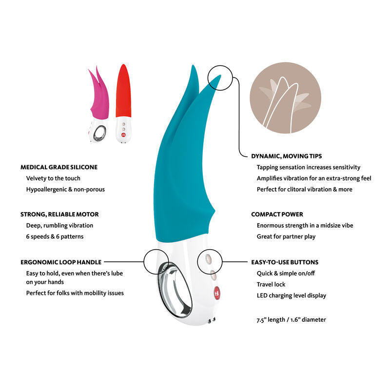 Comprar FUN FACTORY Volta G5 Vibrador Clitoral Petrol – Diseño Ergonómico Recargable Para Placer Sensual-Noxtic