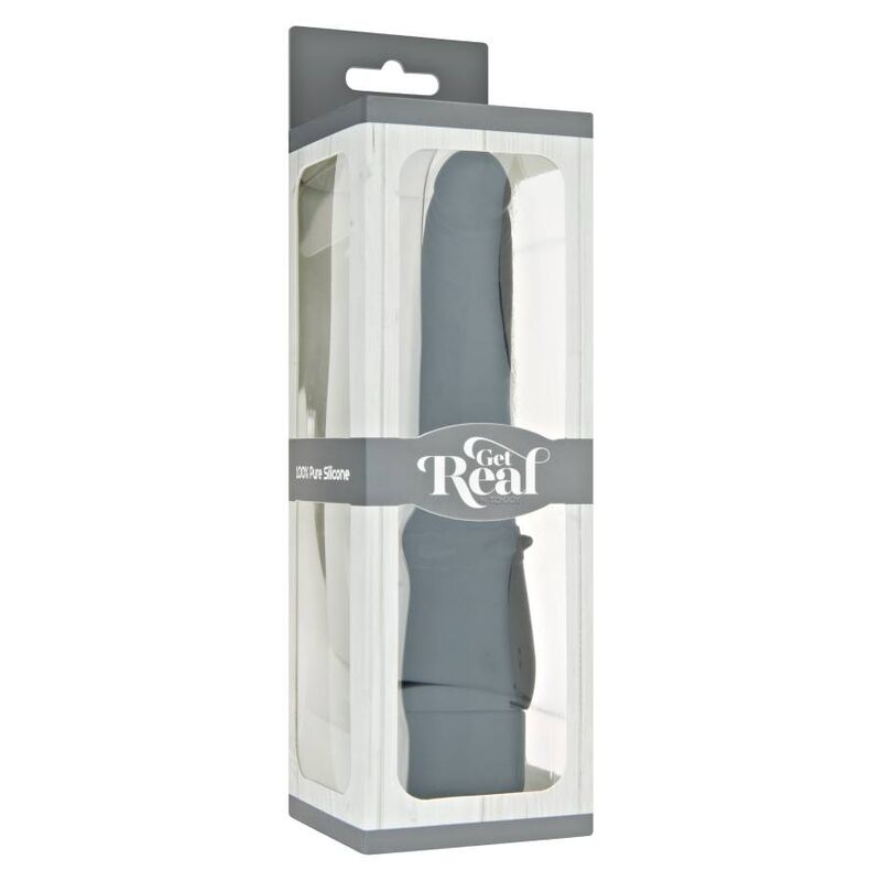 Comprar GET REAL Classic Smooth Negro – Vibrador De Silicona Médica Para Placer Confortable-Noxtic