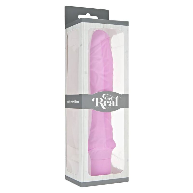 Comprar GET REAL Classic Large Rosa – Vibrador De Silicona Con Diseño Ergonómico Para Placer Intenso-Noxtic