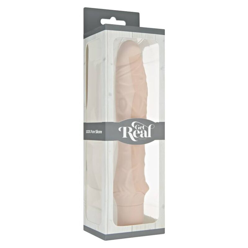 GET REAL Classic Large Vibrador Natural – Diseño Elegante Para Explorar Tu Placer Intimo