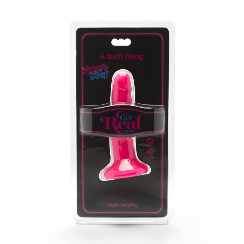 Comprar GET REAL Happy Dicks Dong 12 Cm Rosa – Diseño Ergonómico Para Placer Sensual-Noxtic