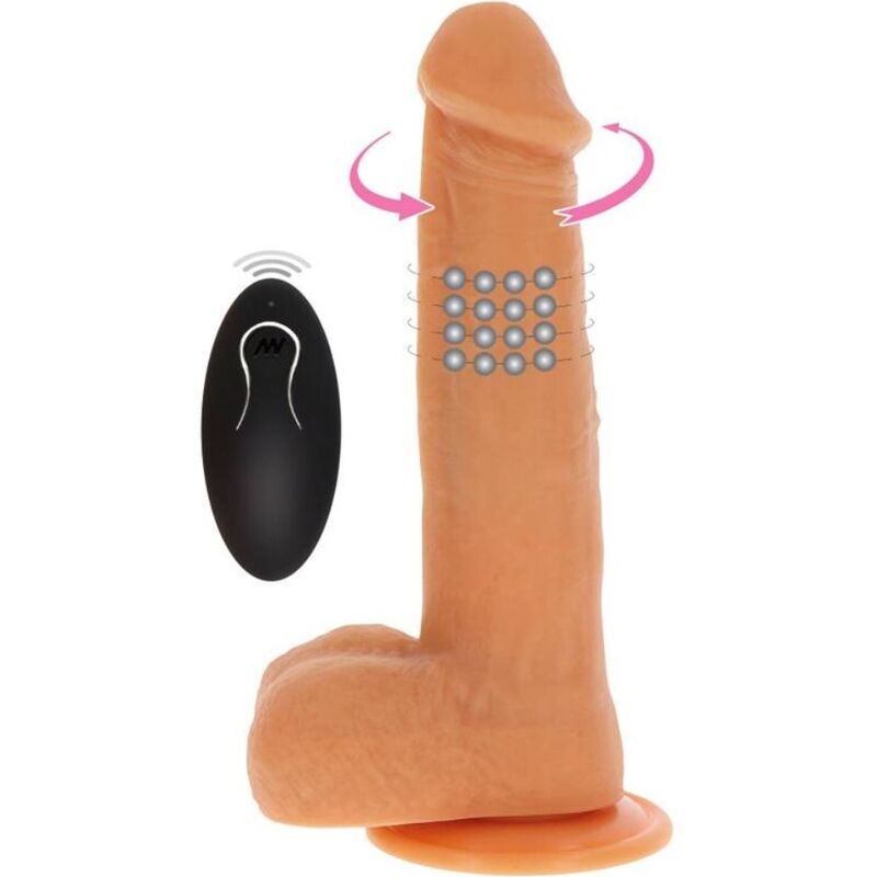 Comprar GET REAL Dildo Vibrador Con Bolas Giratorias – Estimulación Realista Con Base Con Ventosa-Noxtic