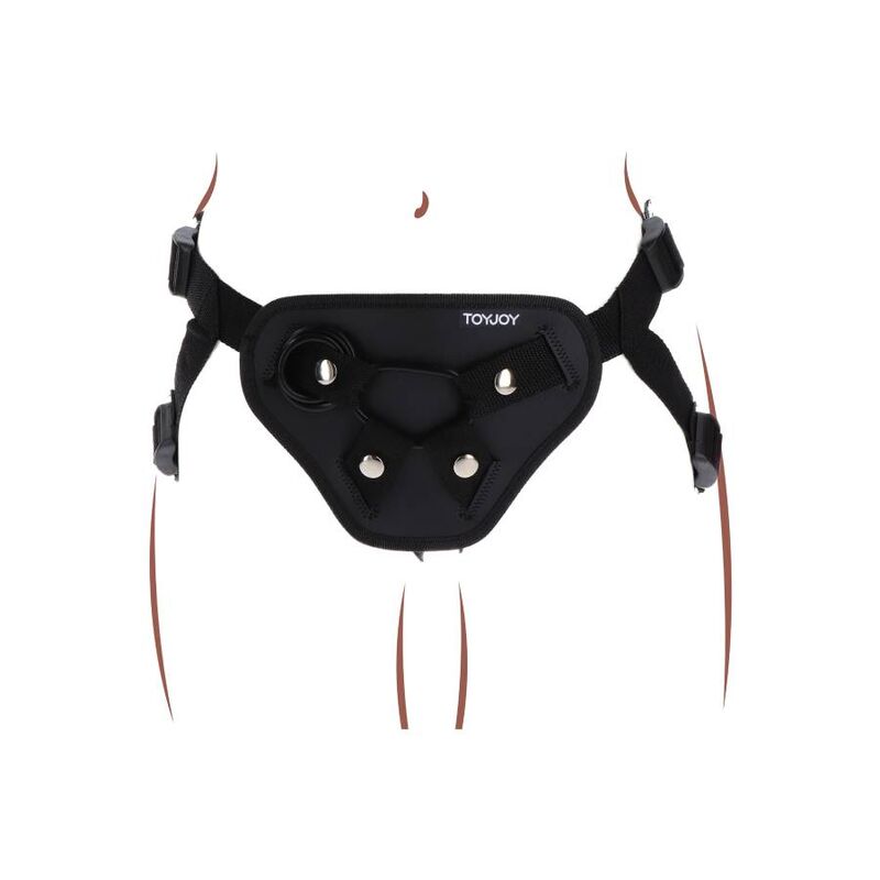 Comprar Get Real Arnés Deluxe Negro – Ajuste Cómodo Con Cojín Delantero Acolchado-Noxtic