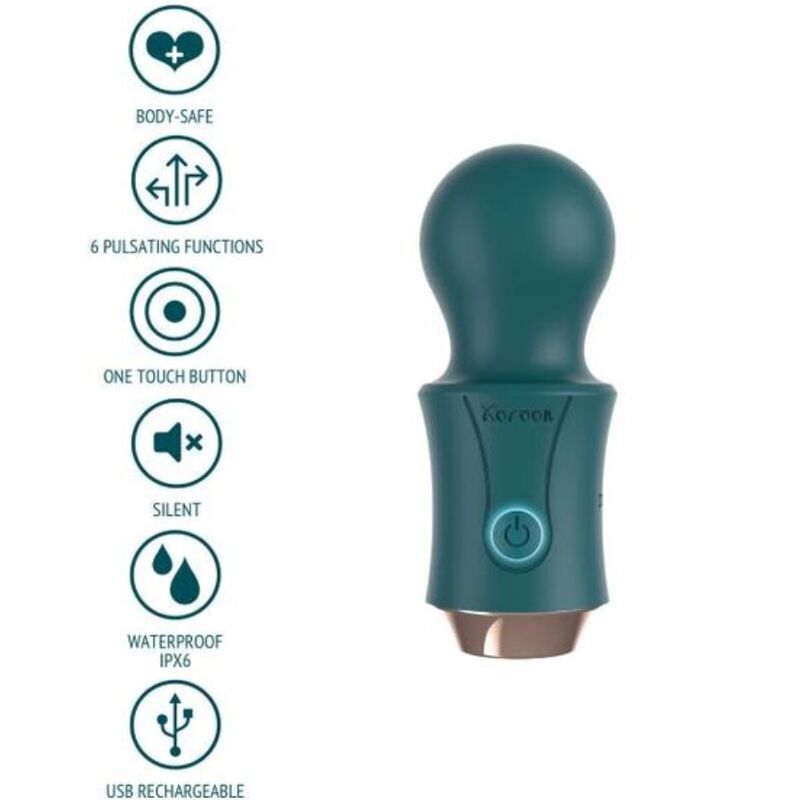 Comprar XOCOON The Traveller Wand Verde – Masajeador Recargable Con Vibraciones Profundas y Comodidad Superior-Noxtic